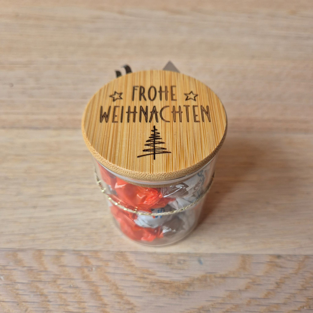 Vorratsglas, Frohe Weihnachten (mini)