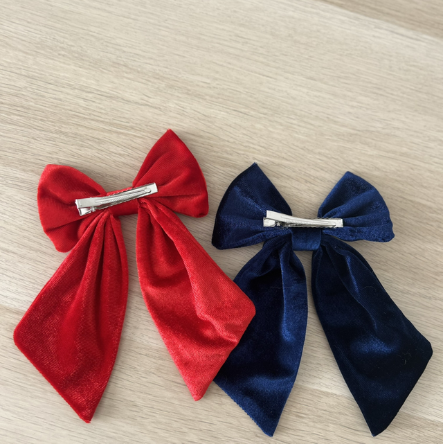 Personalised Christmas Velvet Hair Bow