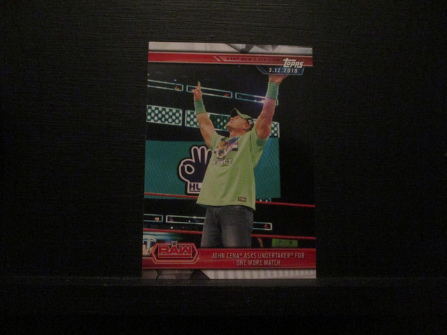 John Cena Asks Undertaker For One More Match - Champions Original Trading Card #31