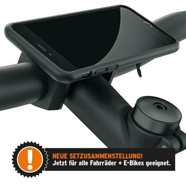 Winkelverstellbare Handyhalterung für den Lenker