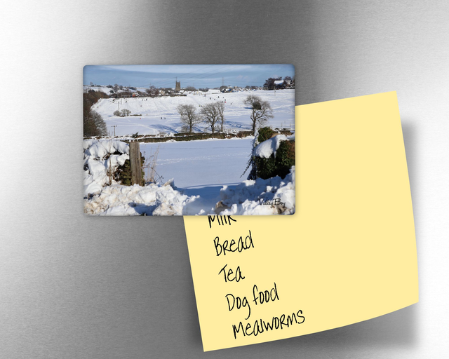 "Snow at Penistone" Fridge Magnet 