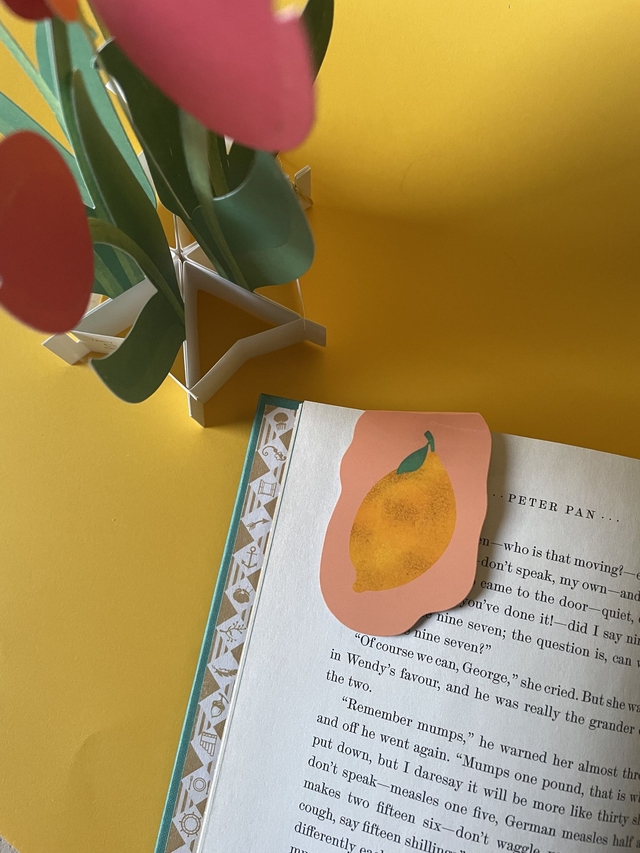 Marque-page magnétique citronné