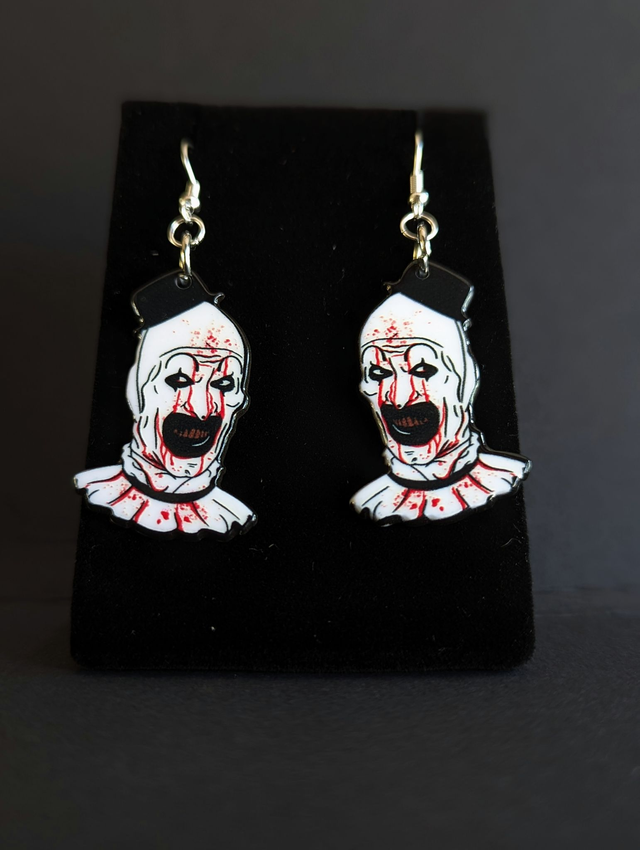 Terrifier Bloody Art the Clown Earrings