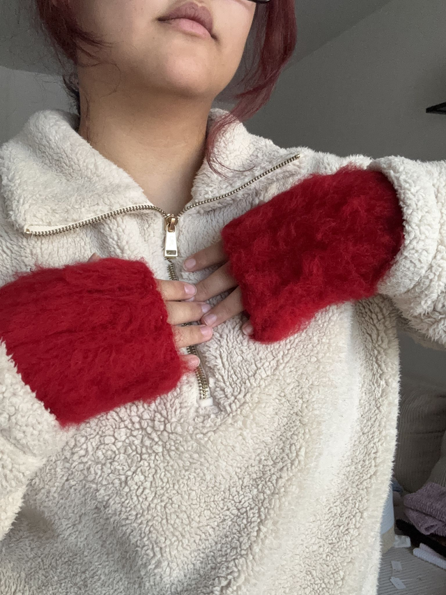 Mitaines - Froufrou rouge