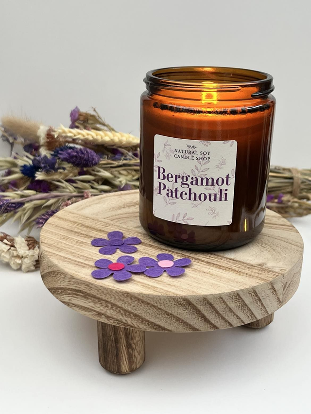 Bergamot &amp; Patchouli Soy Candle