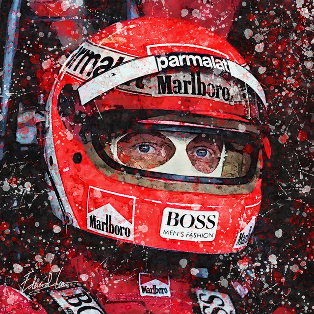 Niki Lauda Abstract Formula One Motorsport Sports Art Print