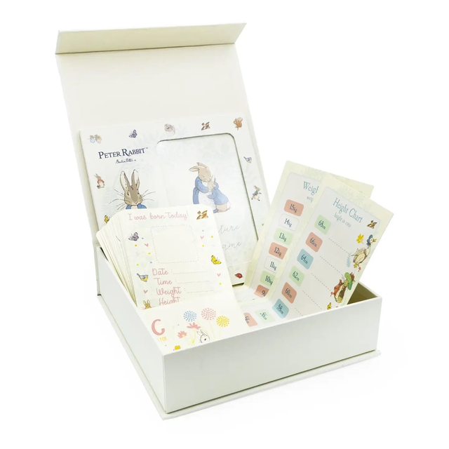 Peter Rabbit Baby Gift Box - Keepsake Frame, Milestone Cards &amp; Handprint Kit