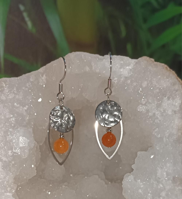 Boucles d'oreilles en agate de feu