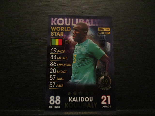 Kalidou Koulibaly - World Star Match Attax 101 Original Trading Card