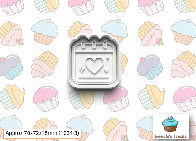 Valentines Theme Fondant/cookie stamps with cutters (Set 7)