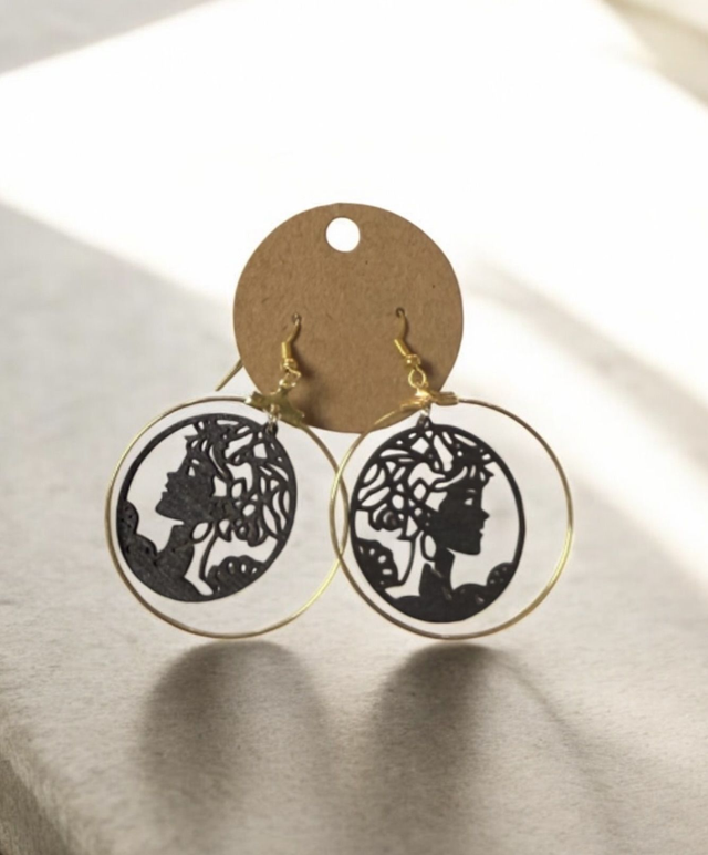 Boucles d'oreilles bois 100% création artisanale 