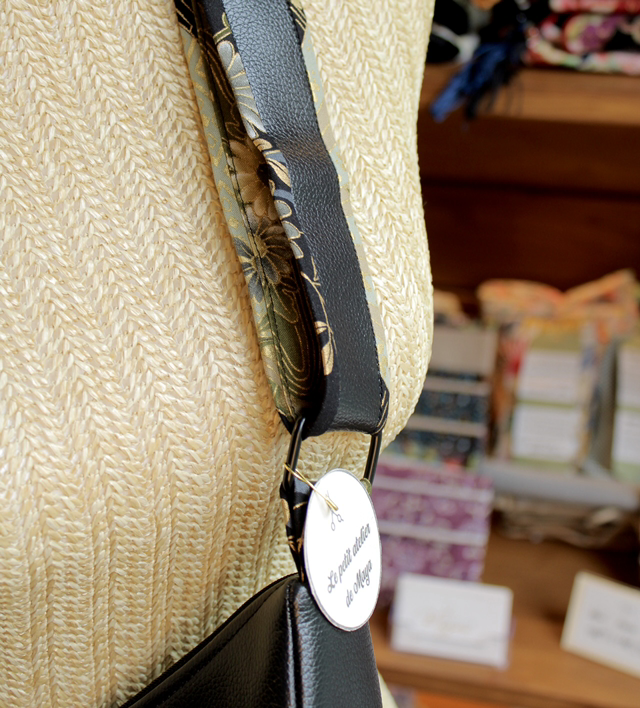 Sac demi lune simili cuir noir / Le petit atelier de Maya