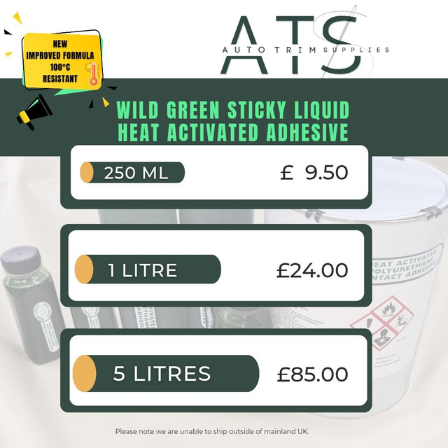 Wild Green Sticky Liquid Heat Activated Adhesive