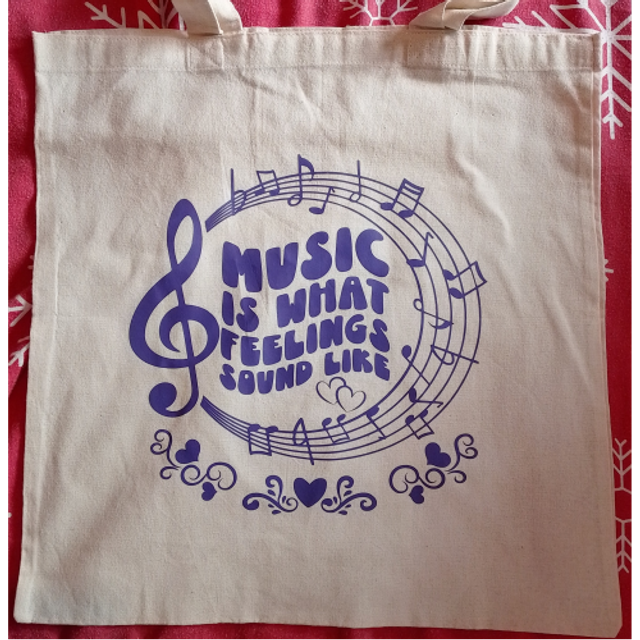 Music Themed Large Tote Bag - 4 Different Designs