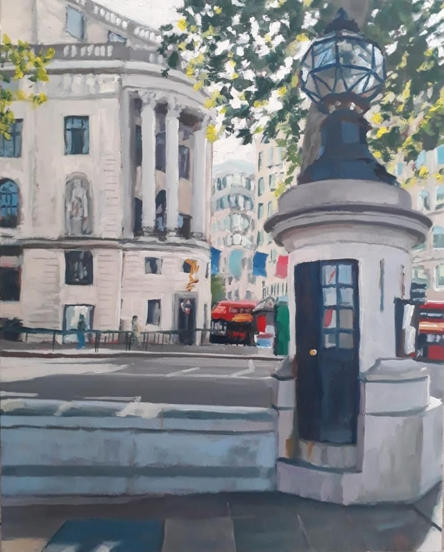 Painting 'London's Smallest Police Station' oil painting 