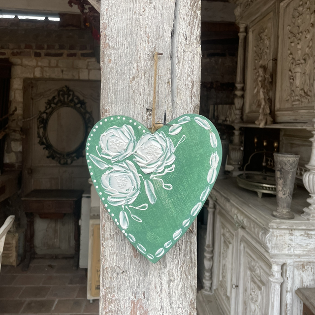 Cœur vert émeraude 