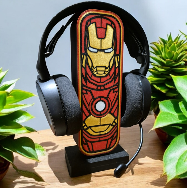 🎧 Support casque imprimé en 3D – Iron Man 🦾