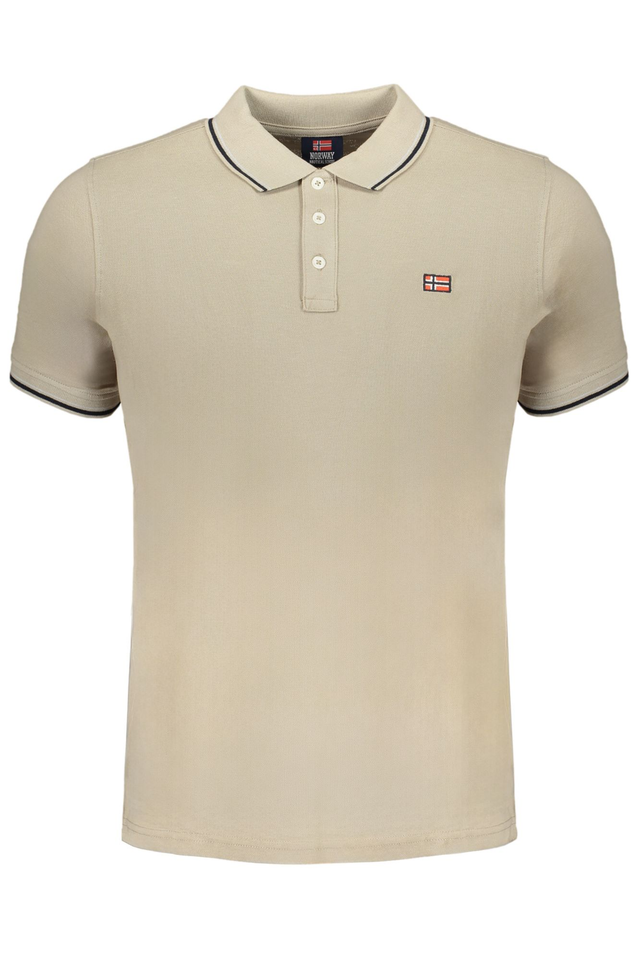 NORWAY 1963 POLO MANICHE CORTE UOMO BEIGE