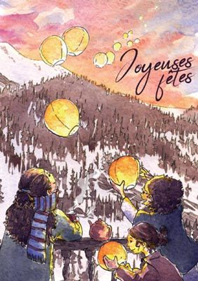 Joyeuses fêtes - carte de vœux
