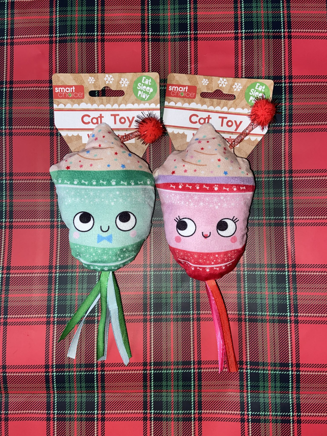 Festive Hot Chocolate Cat Toys