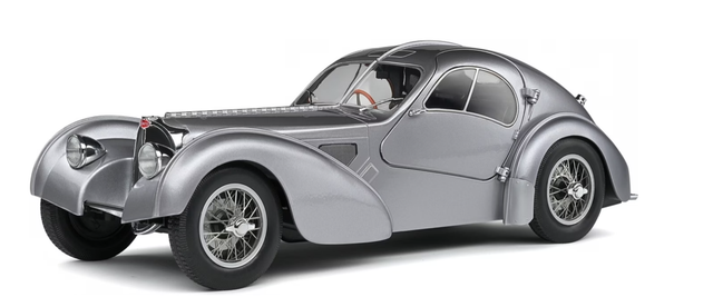 Bugatti 57 SC Atalantic matt silver Solido 1:18