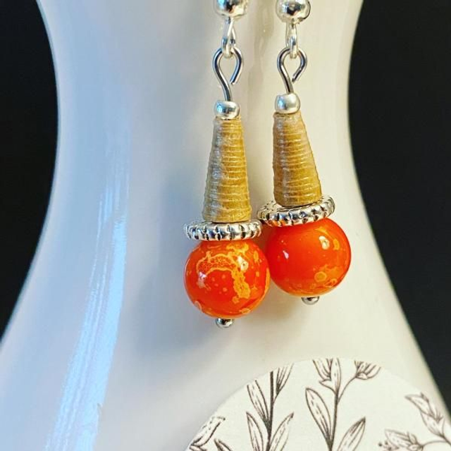 Boucles d'oreilles "sorbet orange"