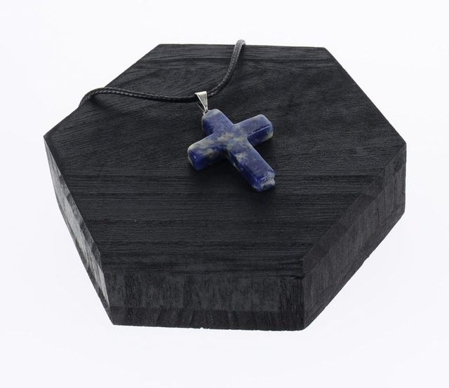 Pendentif Croix Sodalite