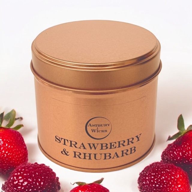 Strawberry &amp; Rhubarb Soy Wax Candle ~ 165g
