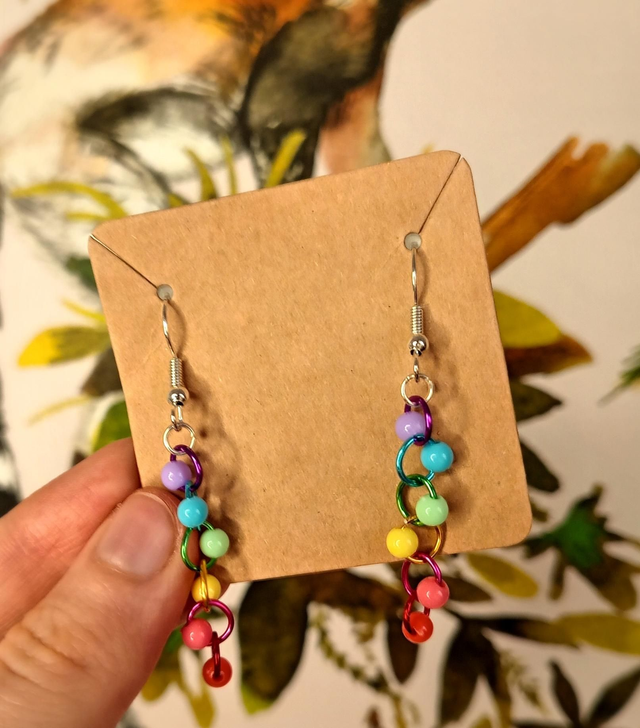 Pride Flag dangle earrings