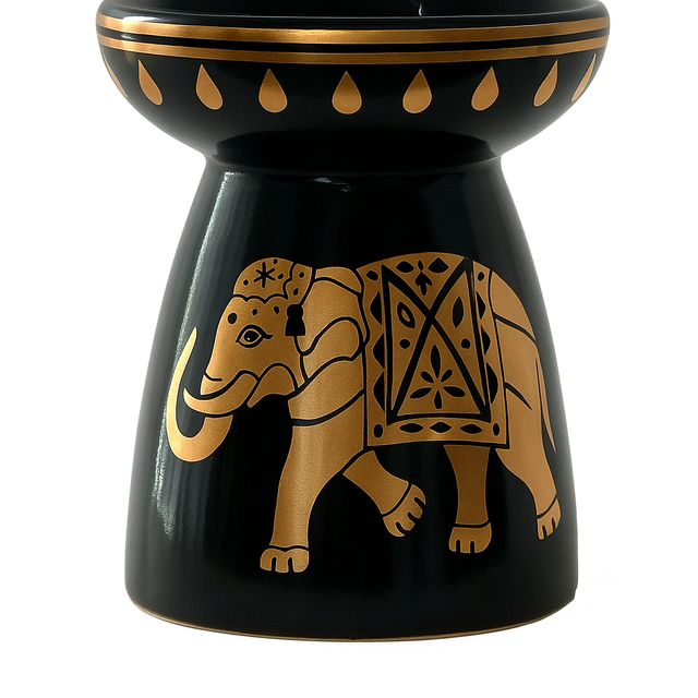 Elephant Black Wax Burner 