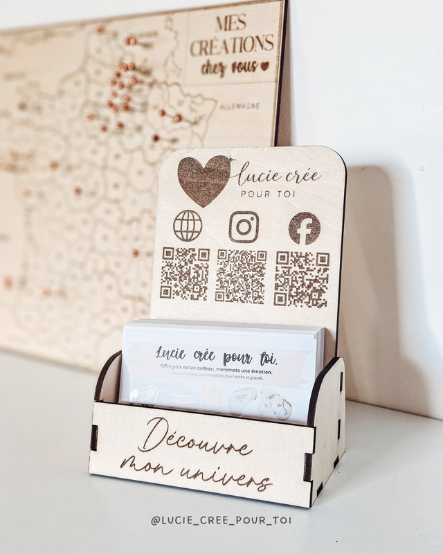 Support à cartes de visite