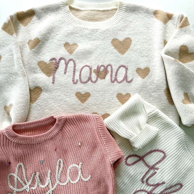 Love hearts jumper “mama” 