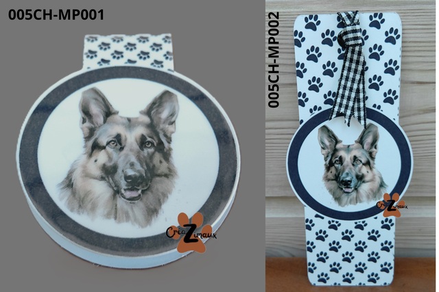 Marque pages Berger allemand (magnétique ou standard)