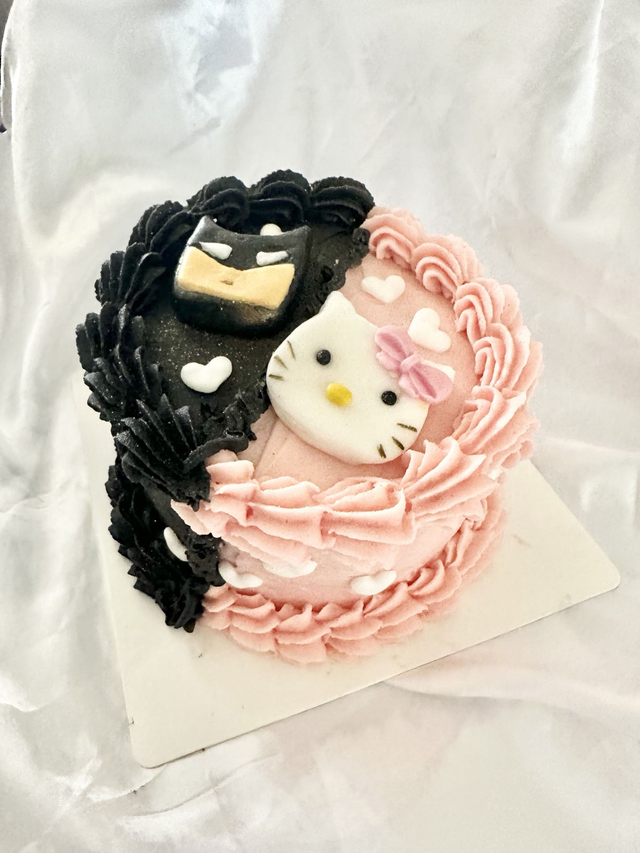 Hello Kitty &amp; Batman Birthday cake