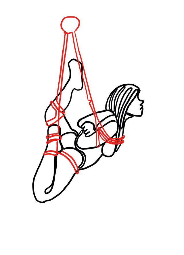 Nr 5 Tight bachwards up -18x13 cm