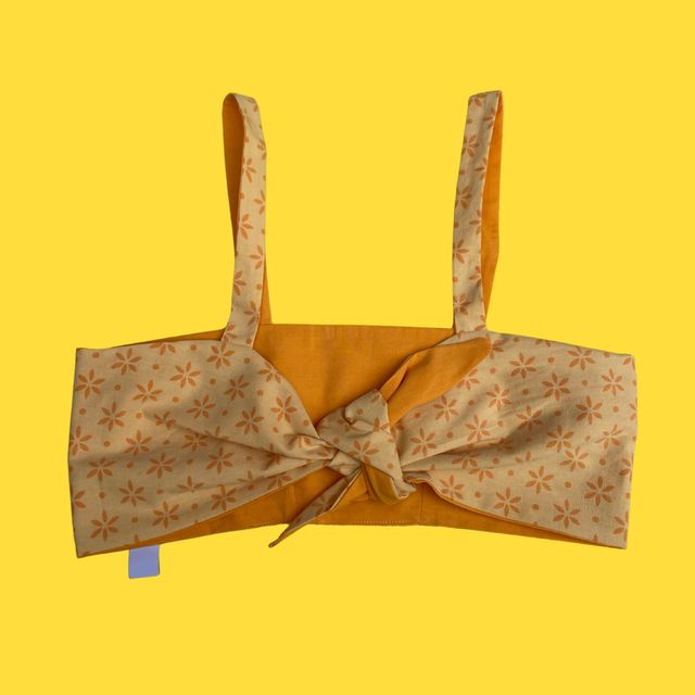 Crop top Papillon "Orangé" - XS/S/M