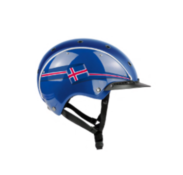 Casco Reithelm Champ 3 blau WM-Edition Island 