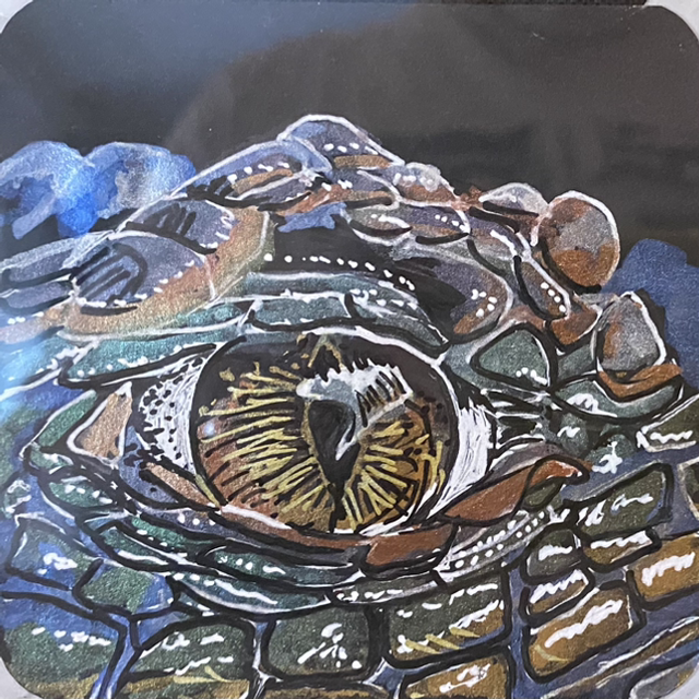 Zentangle 🛞 Oeil de 🐊 Or