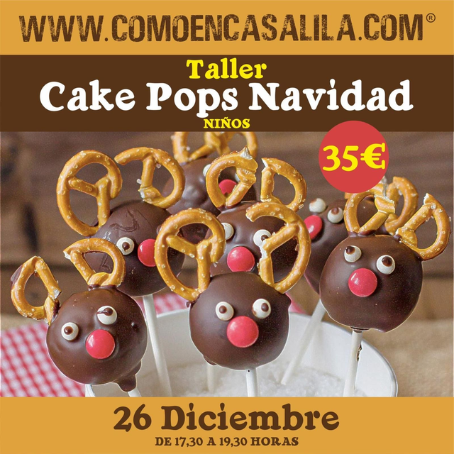 Taller Cake Pops Navidad Niños