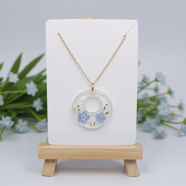 Forget-Me-Not Donut Necklace, 18K Gold-Plated Necklace