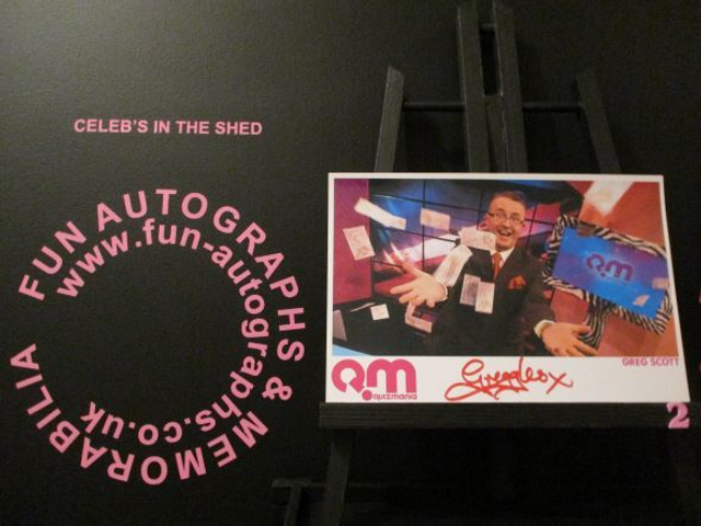 Greg Scott Authentic Autographed Quizmania 8x6 Cast Card (2)