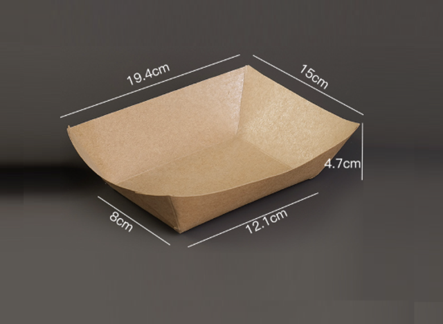 Premium Kraft Paper Food Tray – No. 5 (BTC019)