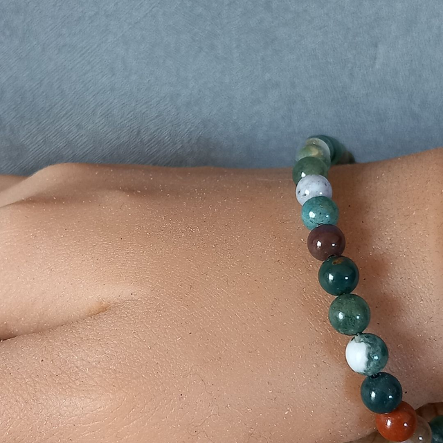 Bracelet ajustable en Agate indienne