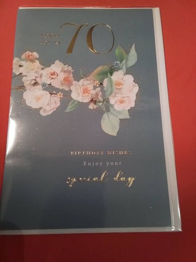 70th Birthday Card Stunning Quality