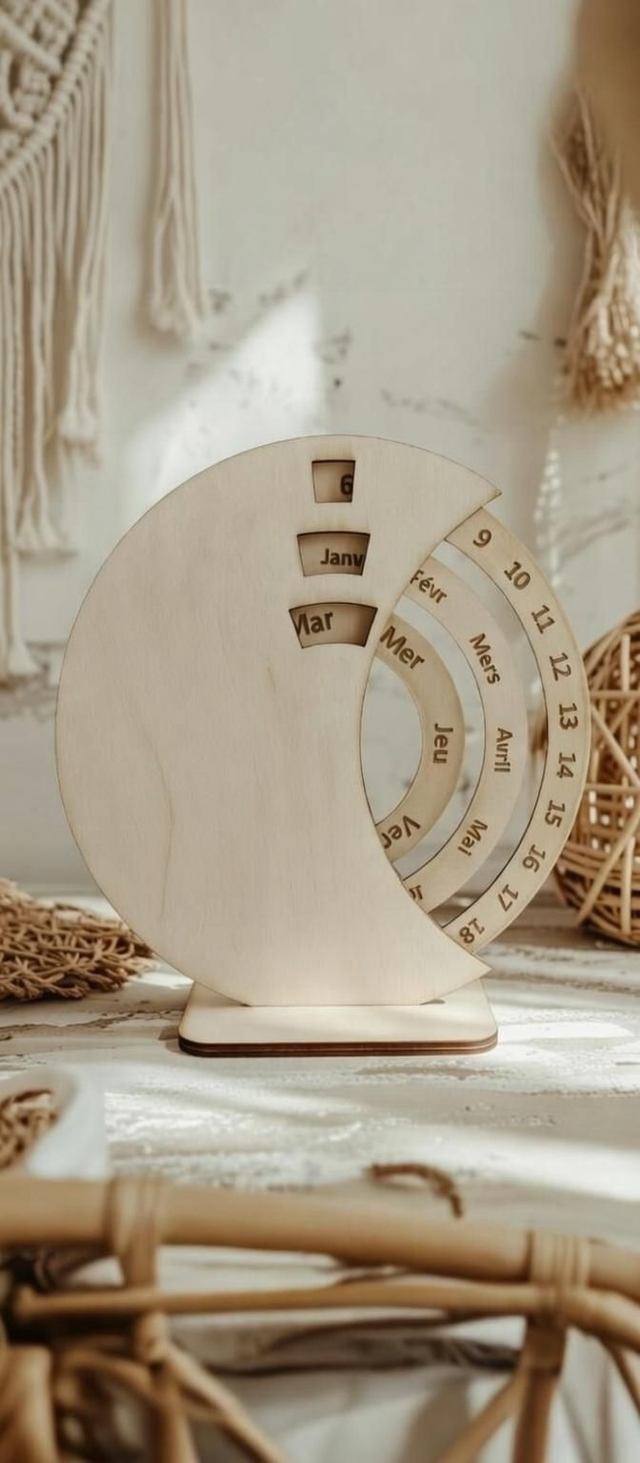 Calendrier perpétuel vierge pour scrapbooking 