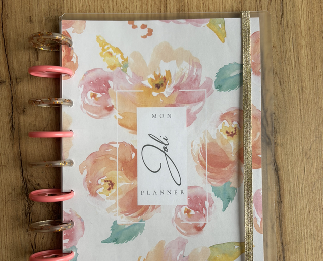 Planner souple pivoine 