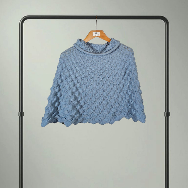 Wendefähiger Poncho / Rock "Lina" aus extrafeiner Merinowolle