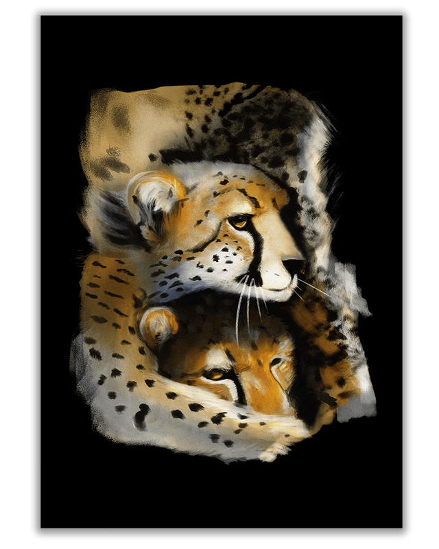 Deux Guépards Entrelacés : L’Élégance Sauvage