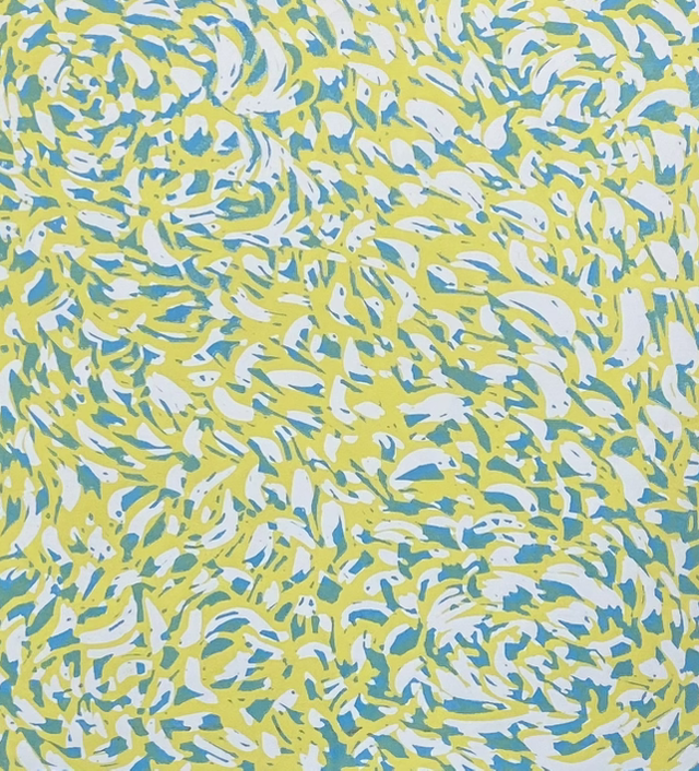 Flamboyant geel blauw