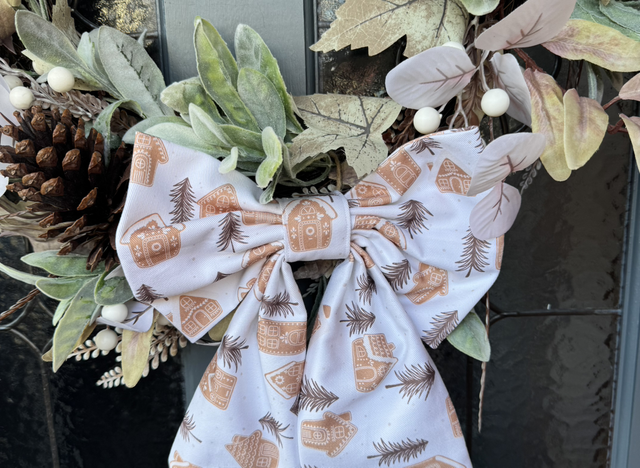 Gingerbread Village Fabric Bows